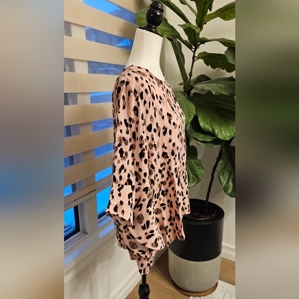 Papillon Leopard Print Pink Blouse - Picture 3 of 6